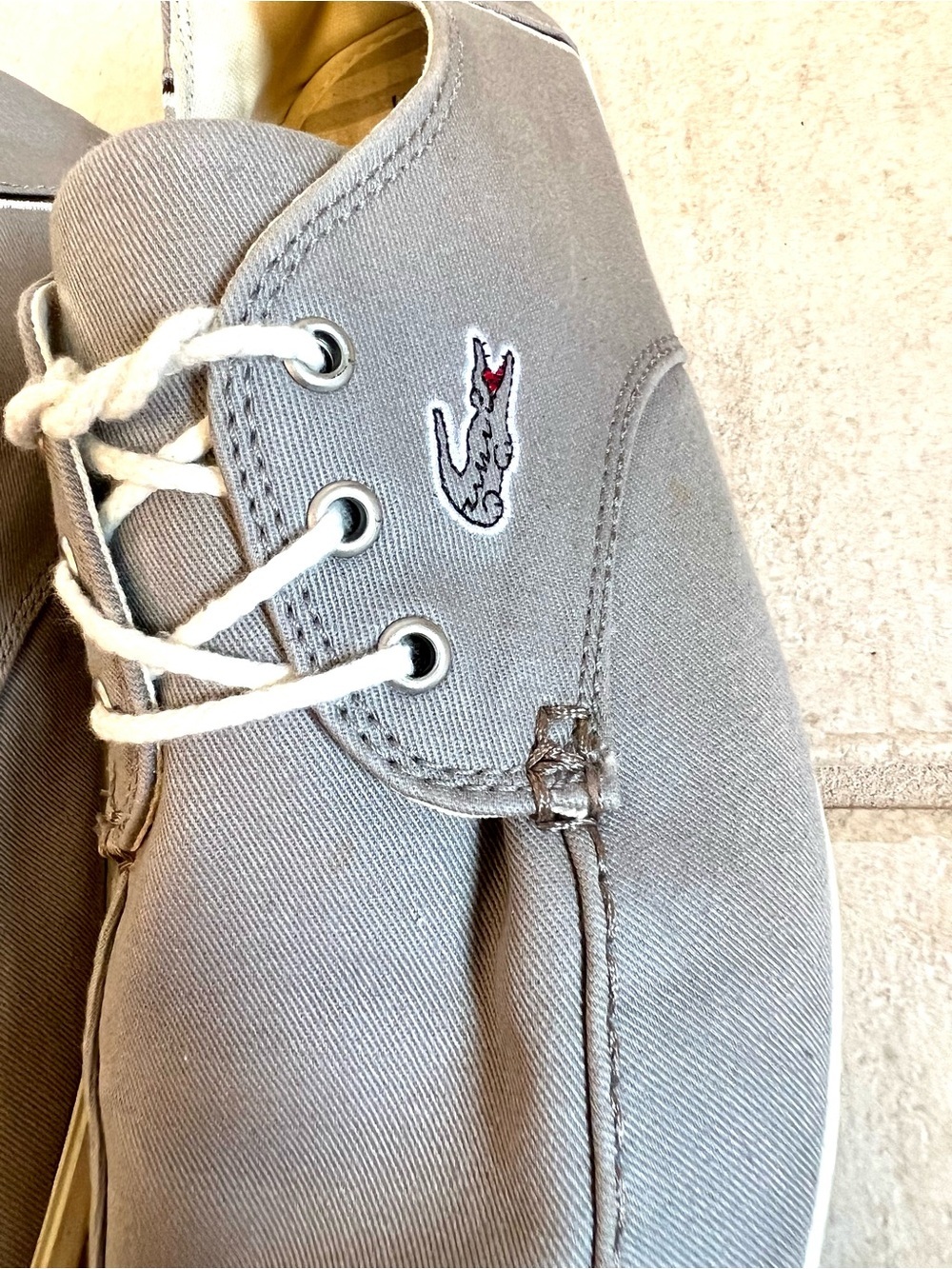 Lacoste Aristide Casual Canvas Boat Shoe Lightweight Breathable Twill Men 12 Us View 6